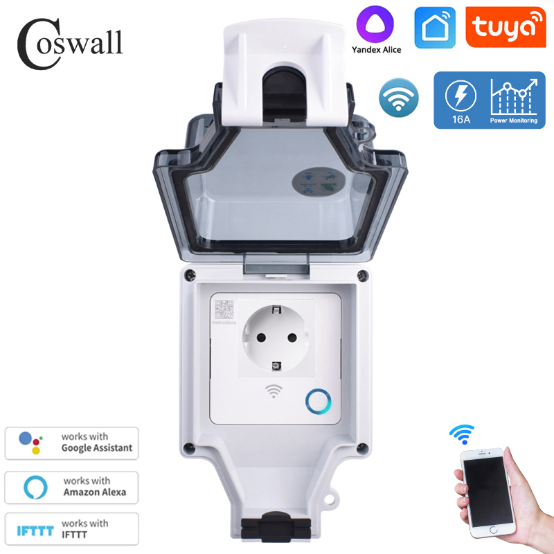 Coswall Tuya Wi-Fi Yandex Alic – обзор и цена Timer Dual Outlet