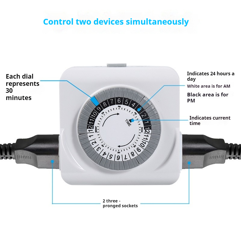 Таймер-розетка с автоматически – обзор и цена Timer Dual Outlet