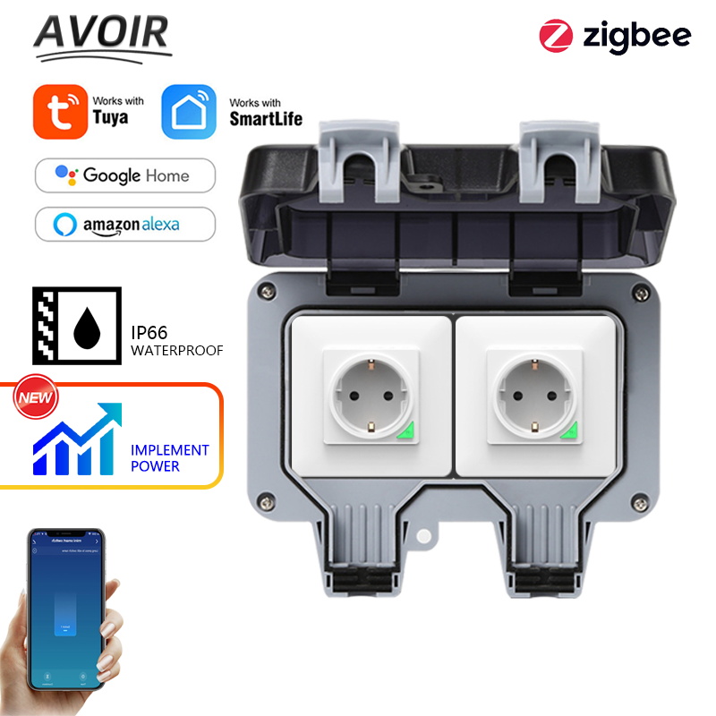 Электрические розетки Zigbee I – обзор и цена Timer Dual Outlet