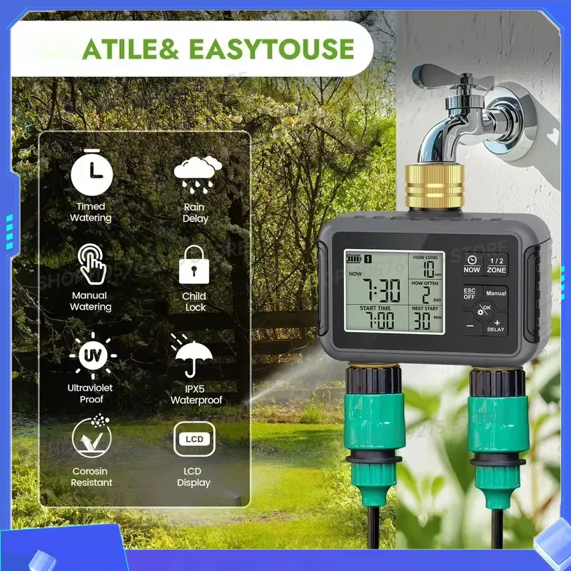 Умный контроллер полива для са – обзор и цена Timer Dual Outlet